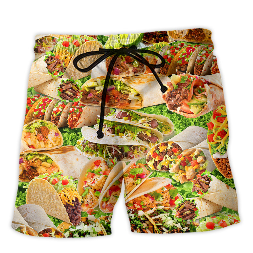 Taco Lover Cute Food Theme – Beach Short