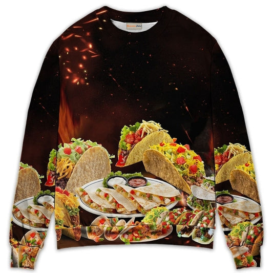 Tacos Fast Food Delicious Art – Sweater - Ugly Christmas Sweater