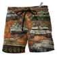 Beach Short / Adults / S Tank Dusty Retro Vibe - Beach Short - Owls Matrix LTD