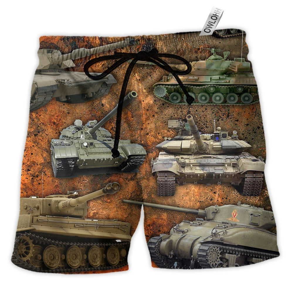 Beach Short / Adults / S Tank Dusty Retro Vibe - Beach Short - Owls Matrix LTD