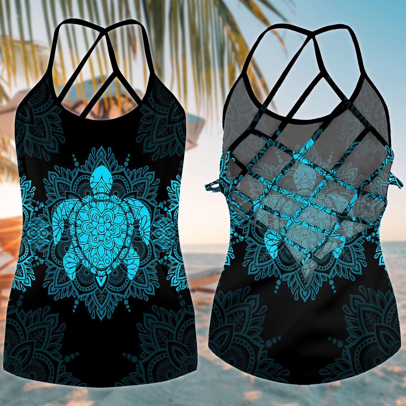Turtle Loves Beach Loves Ocean Limited Edition 1 – Hollow Tank Top
