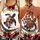 Turtle Loves Beach Loves Ocean Limited 3 - Cross Open Back Camisole Tank Top -CROT03NGA230621-Owls Matrix