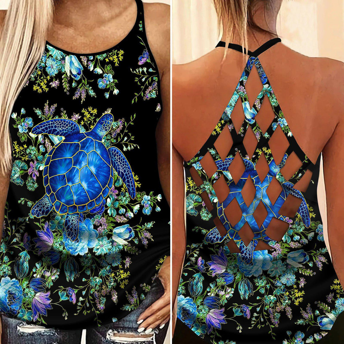 Turtle Loves Beach Loves Ocean Limited Edition 4 – Hollow Tank Top