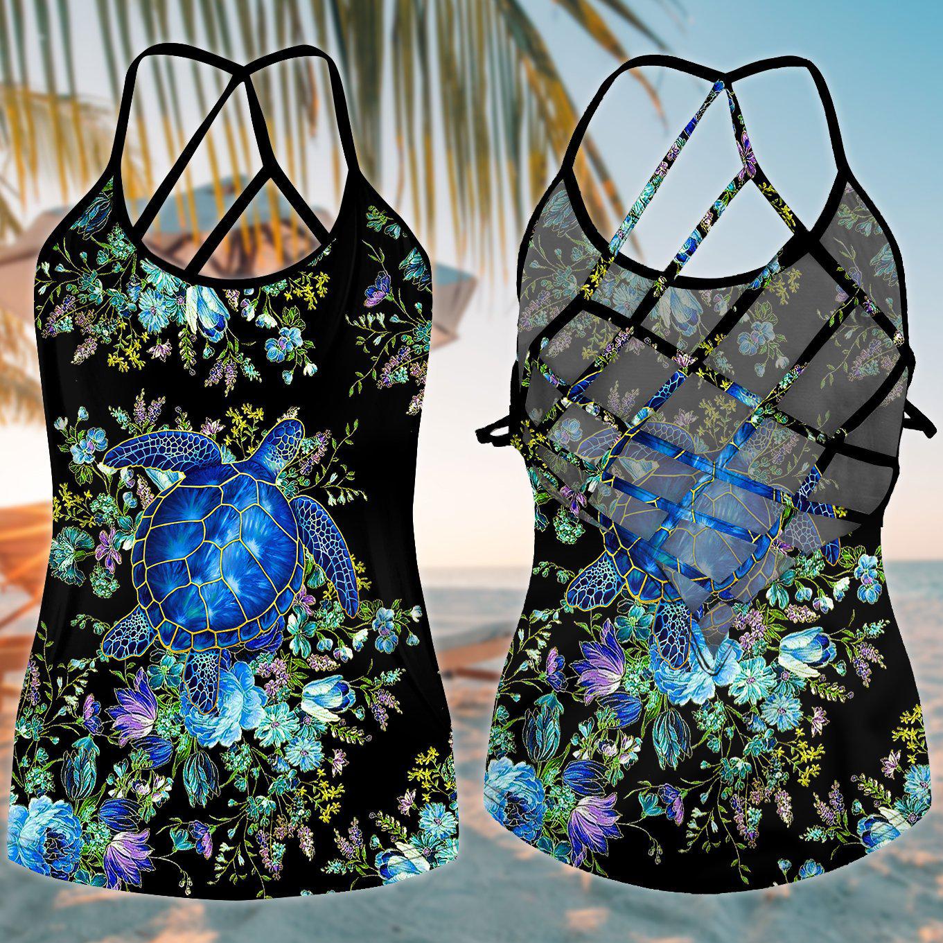 Turtle Loves Beach Loves Ocean Limited Edition 4 – Hollow Tank Top