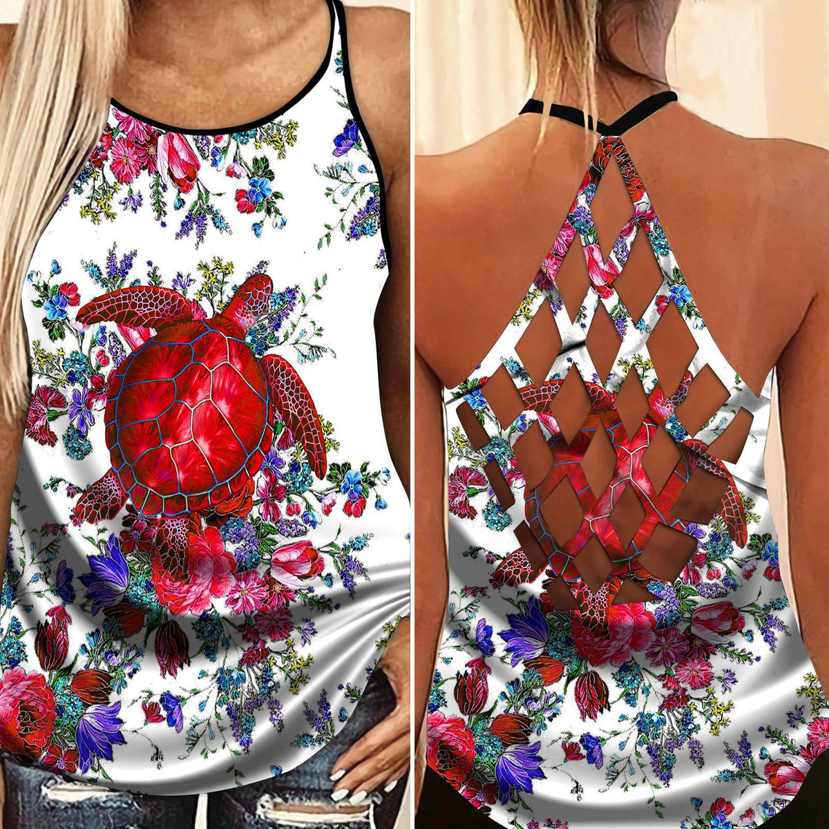 Turtle Loves Beach Loves Ocean Limited Edition 5 – Hollow Tank Top