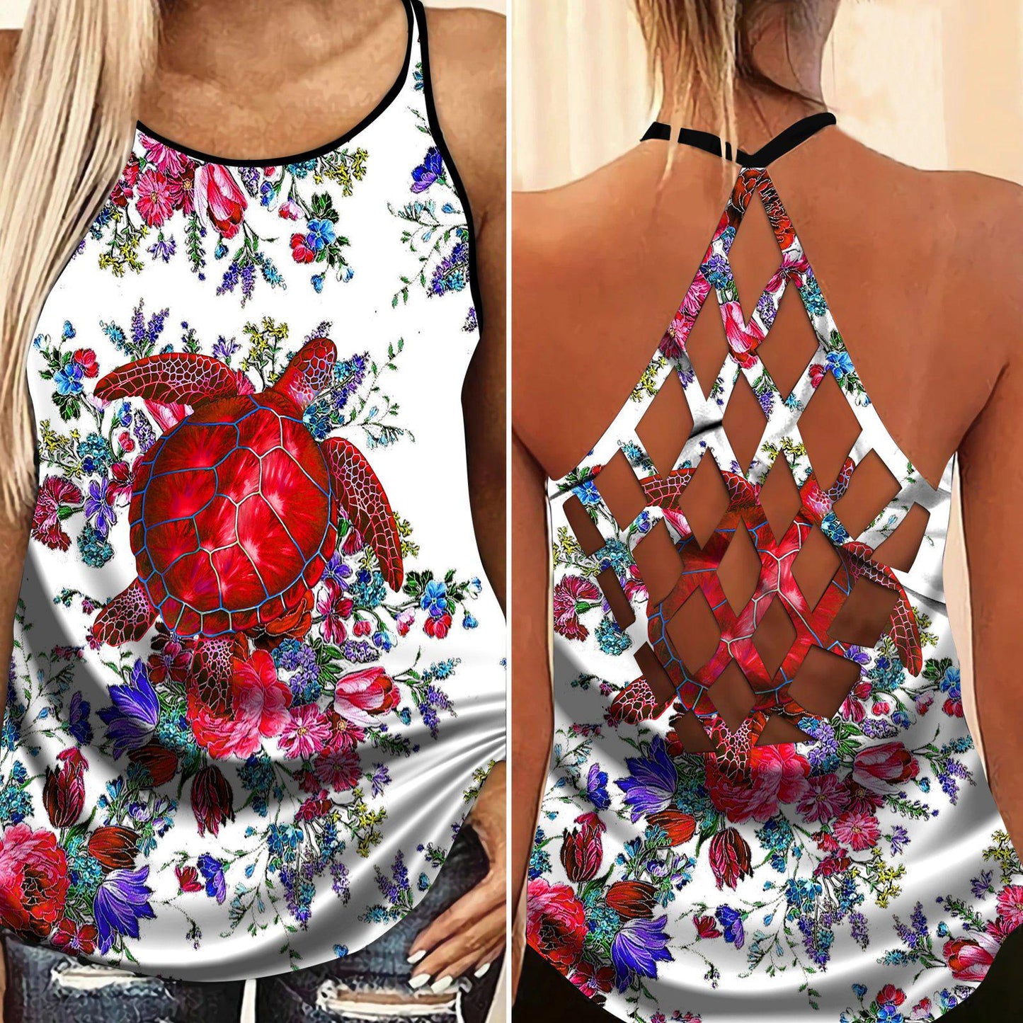 Turtle Loves Beach Loves Ocean Limited Edition 5 – Hollow Tank Top