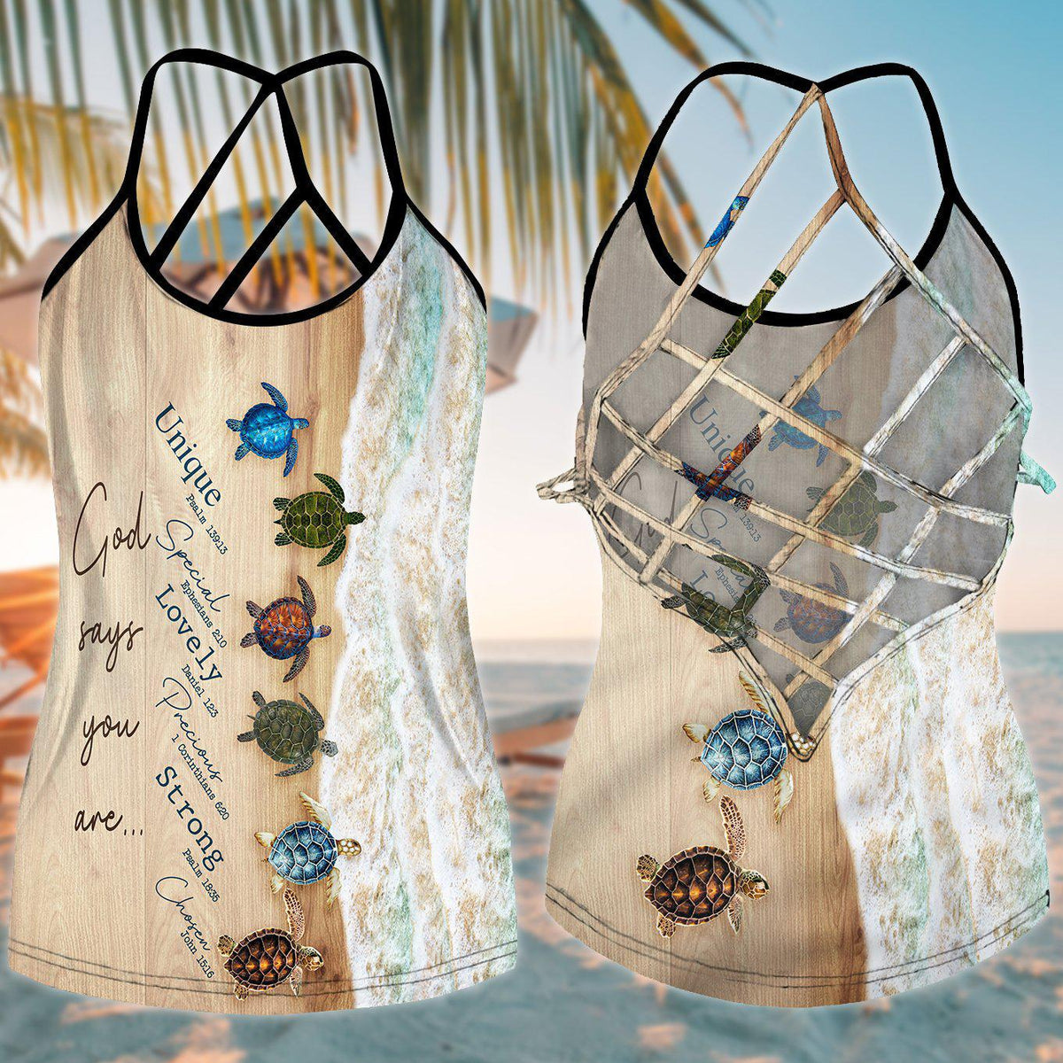 Turtle Loves Beach Loves Ocean Limited Edition 8 – Hollow Tank Top