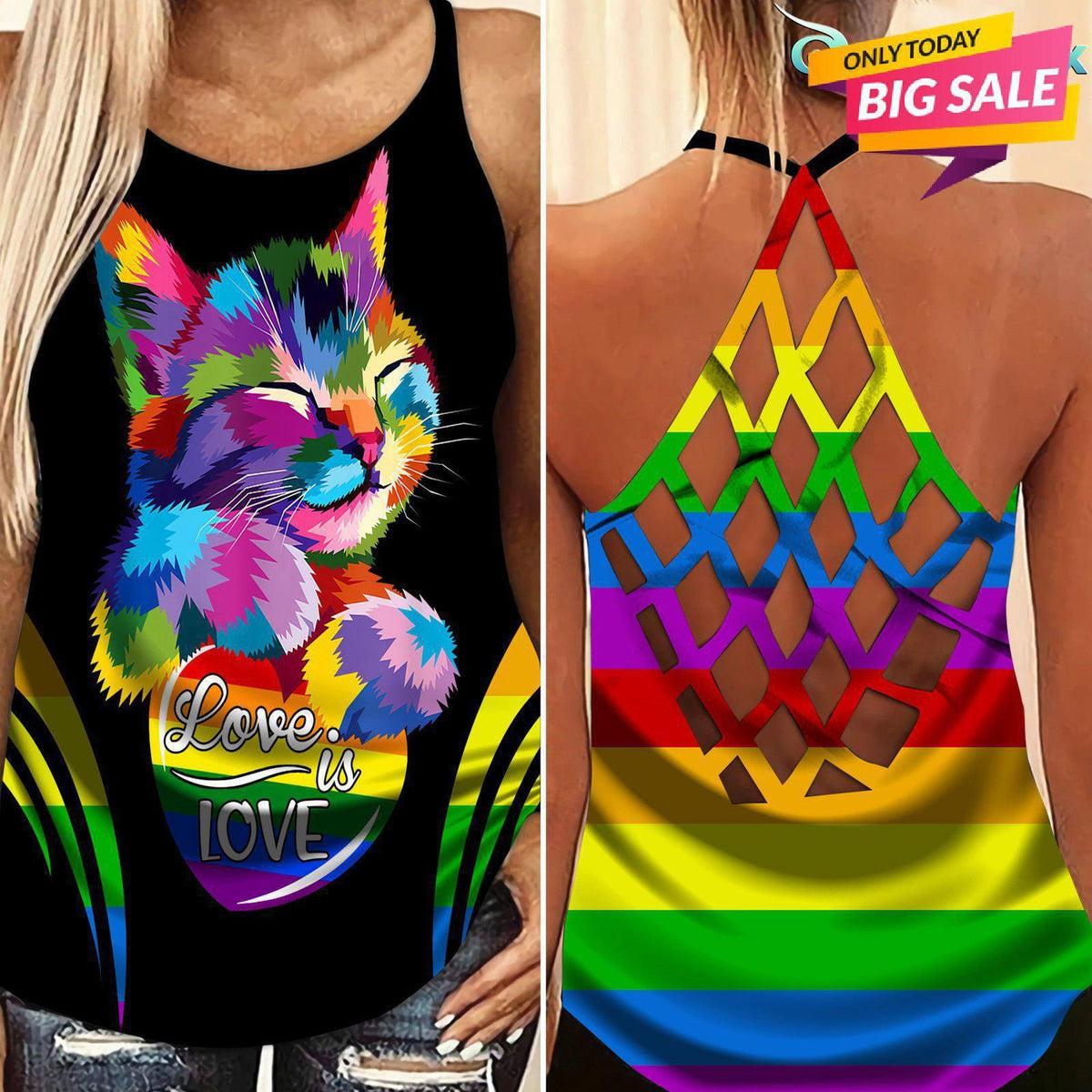LGBT Love Limited Edition 2 Pride – Hollow Tank Top