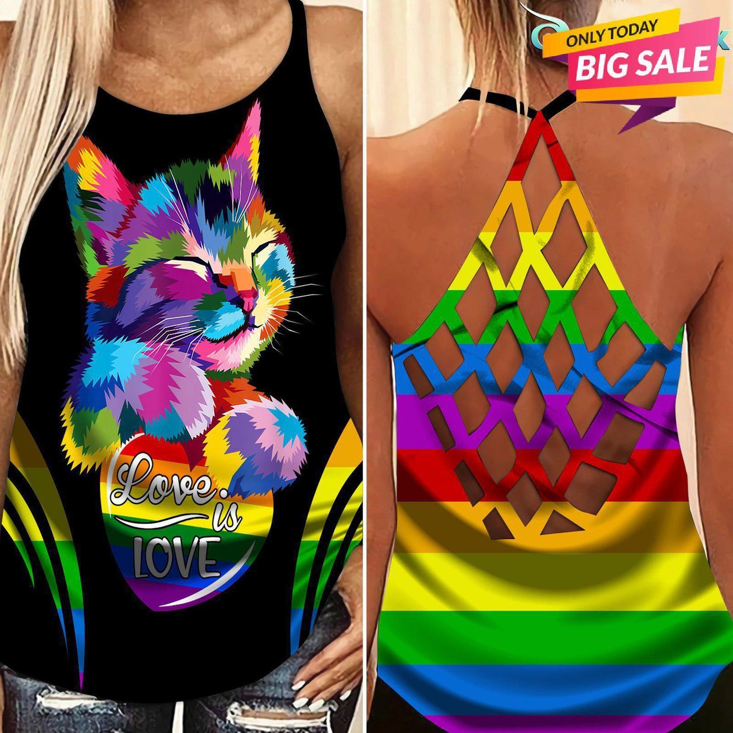 LGBT Love Limited Edition 2 Pride – Hollow Tank Top