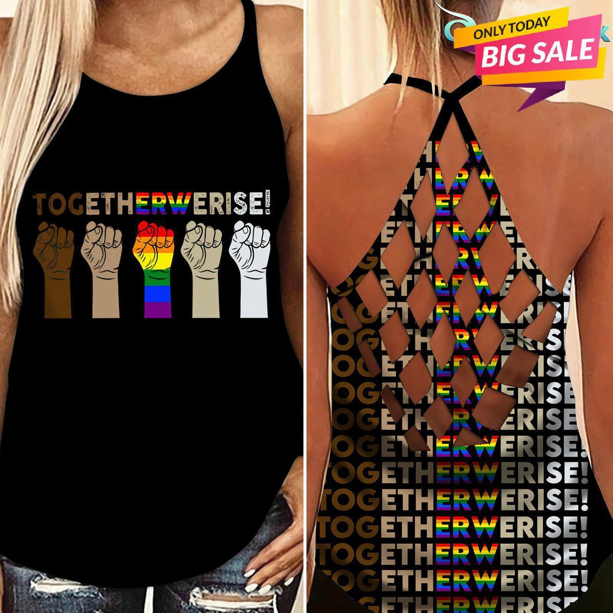LGBT Love Limited Edition 9 Pride – Hollow Tank Top