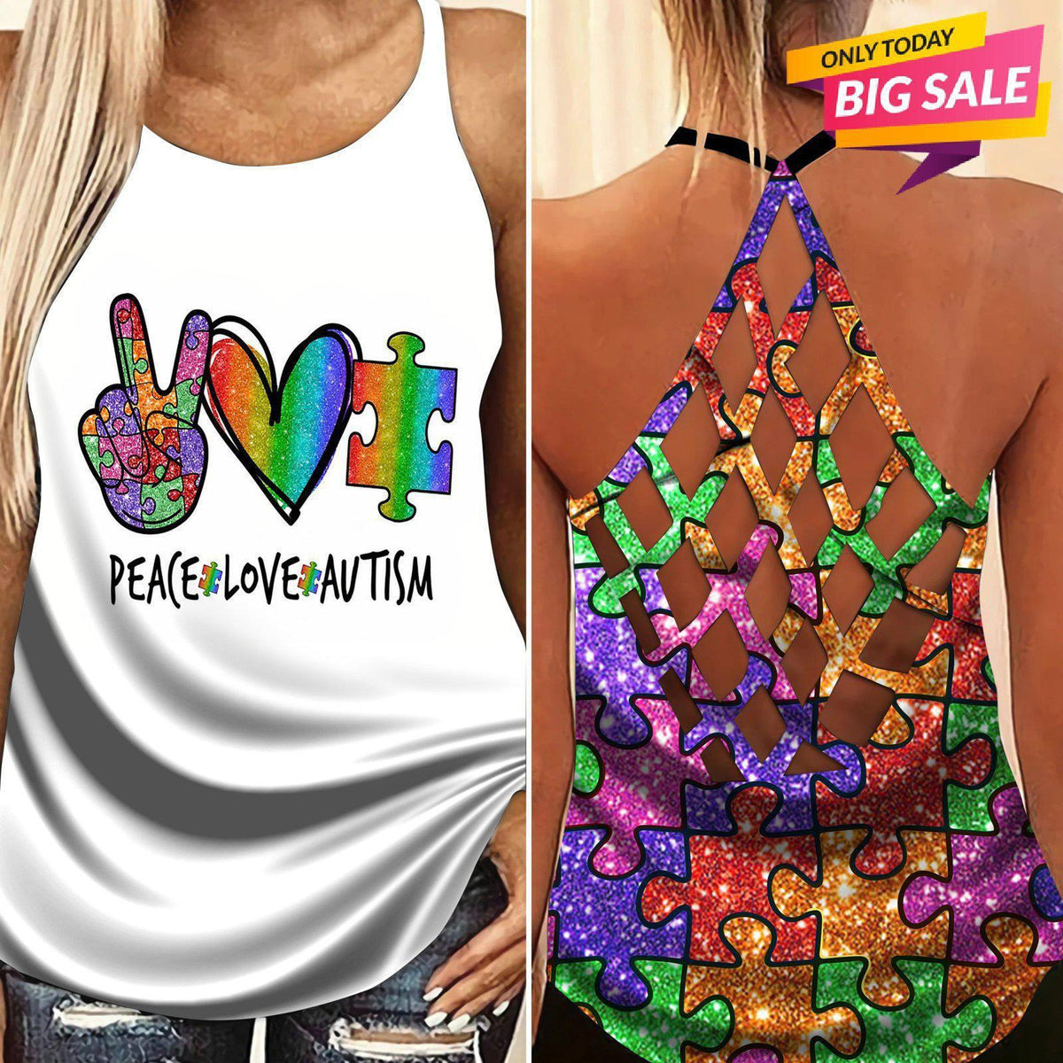Autism Love Limited Edition 10 – Hollow Tank Top