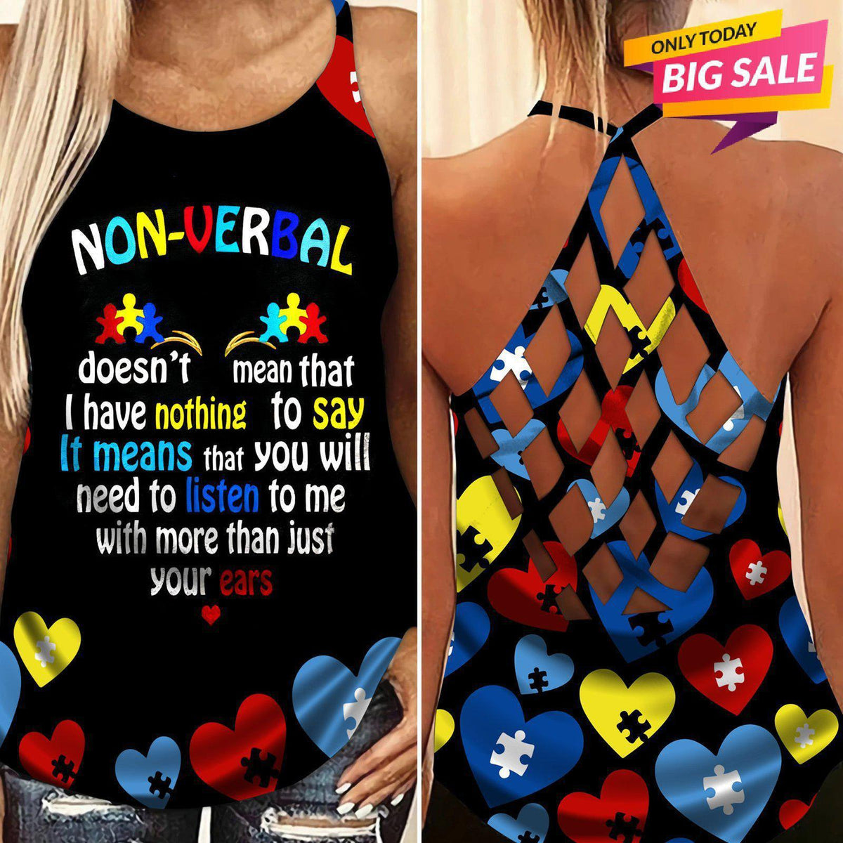 Autism Love Limited Edition 16 – Hollow Tank Top