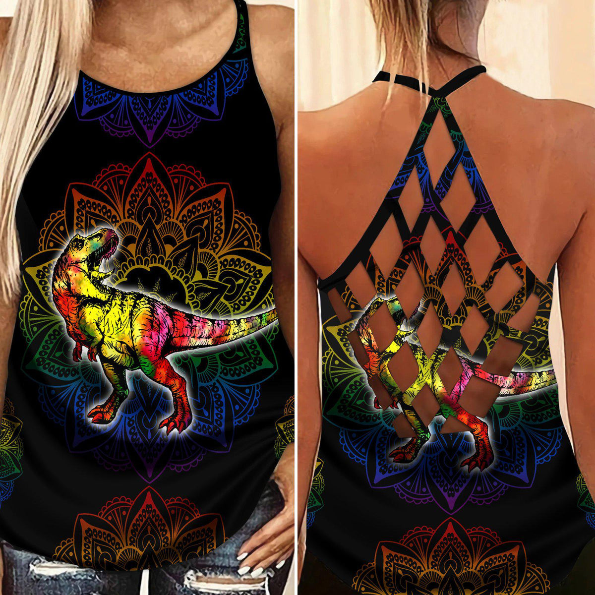 Dinosaurs Peace Life Style Limited Edition 4 – Hollow Tank Top
