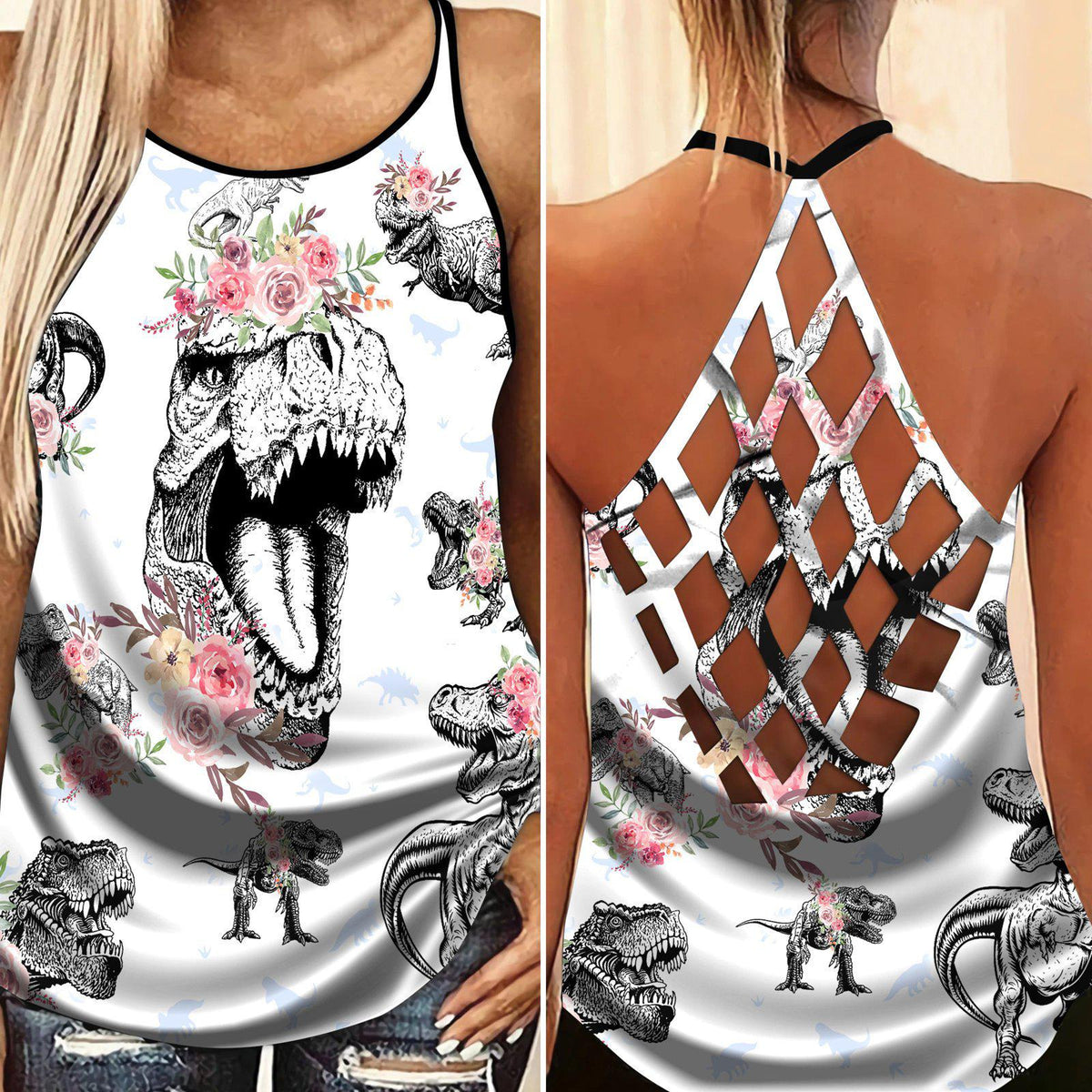 Dinosaurs Peace Life Style Limited Edition 5 – Hollow Tank Top