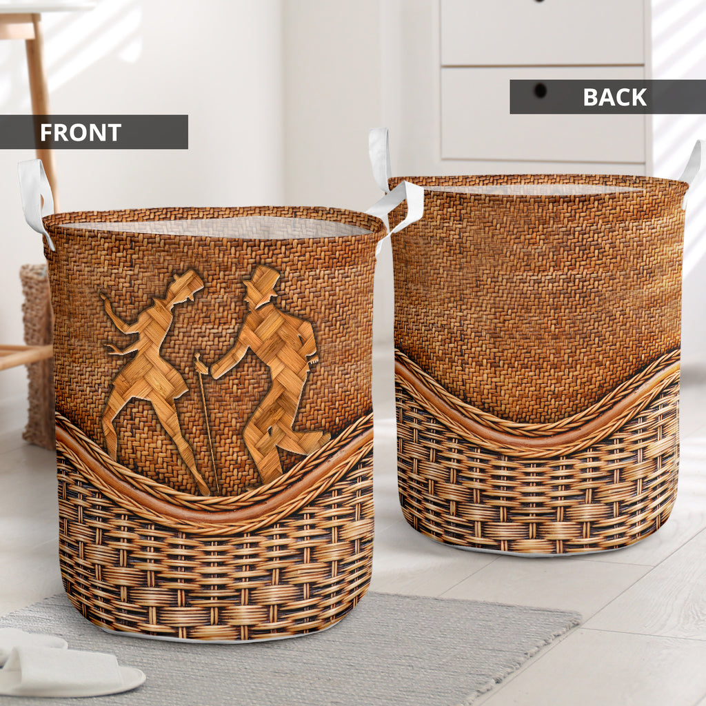 Tap Dance Rattan Texture - Laundry Basket - Owls Matrix LTD