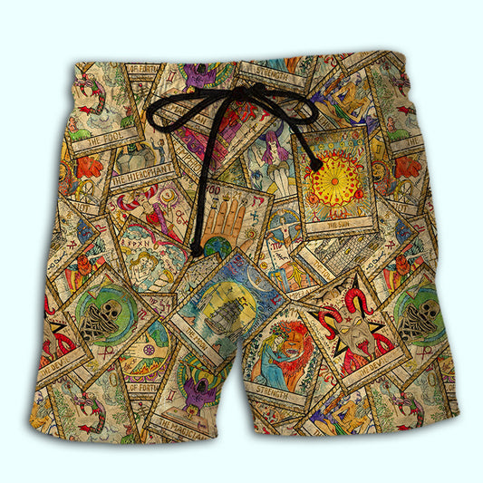 Tarot Card Vintage Mystic Style – Beach Short