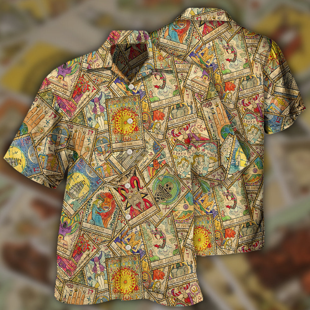 Vintage Tarot Card Mystical Design – Hawaiian Shirt