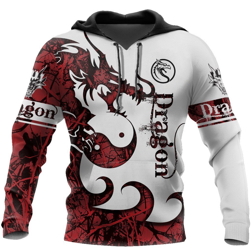 Fantasy Dragon Tattoo Red Art – 3D Hoodie