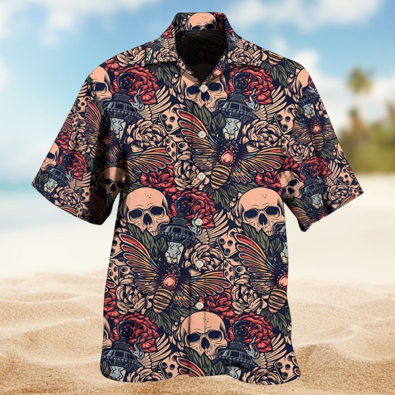 Tattoo Skull Christmas Style – Hawaiian Shirt