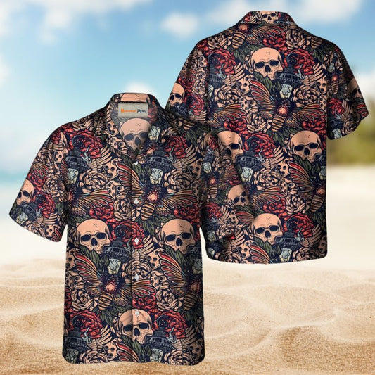 Tattoo Skull Christmas Style – Hawaiian Shirt