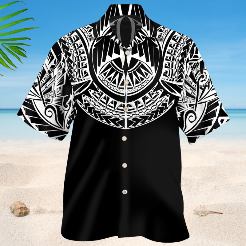 Tattoo Tropical Black Style – Hawaiian Shirt