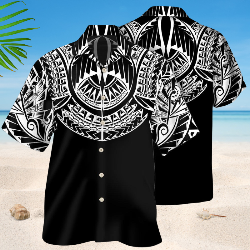 Tattoo Tropical Black Style – Hawaiian Shirt