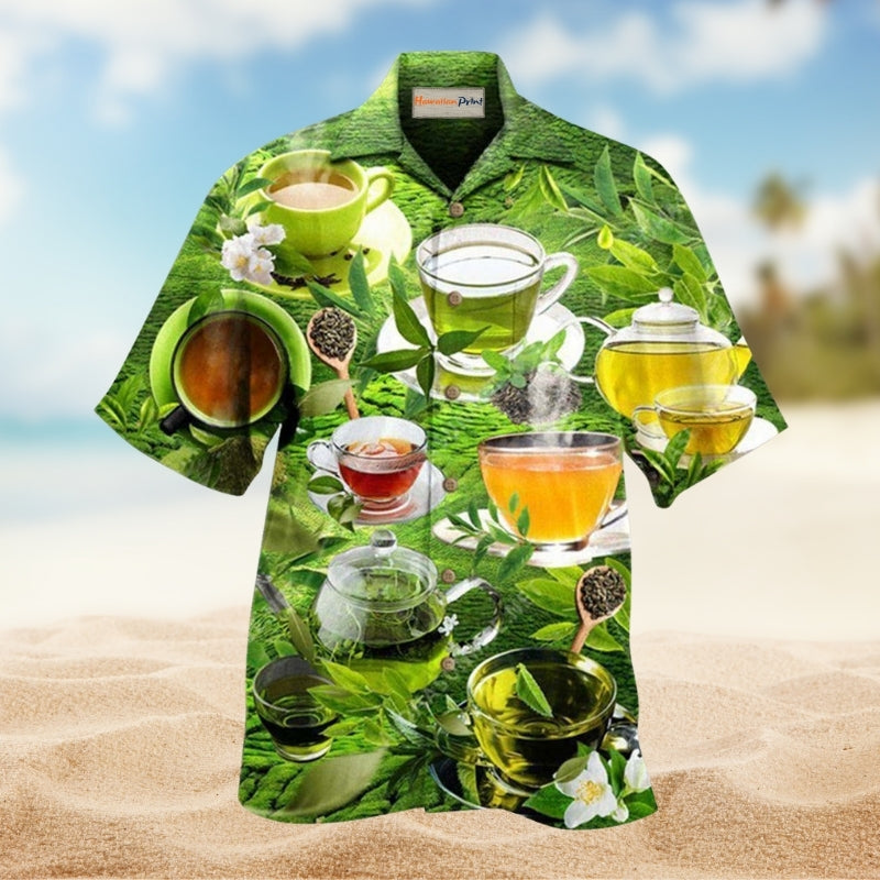 Tea Enjoy Beautiful Green Tea Hill Edition – Hawaiian Shirt