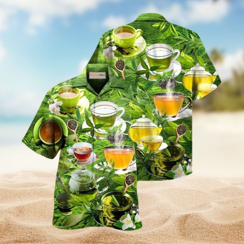 Tea Enjoy Beautiful Green Tea Hill Edition – Hawaiian Shirt