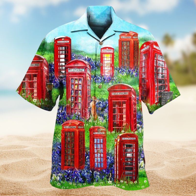 Telephone Booths Bluebonnet Field Edition – Hawaiian Shirt