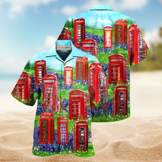 Telephone Booths Bluebonnet Field Edition – Hawaiian Shirt