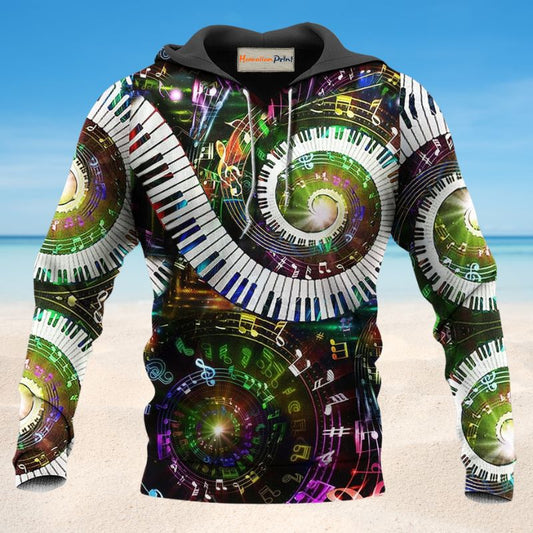 Ten Fingers Eighty Eight Keys - 3D Hoodie