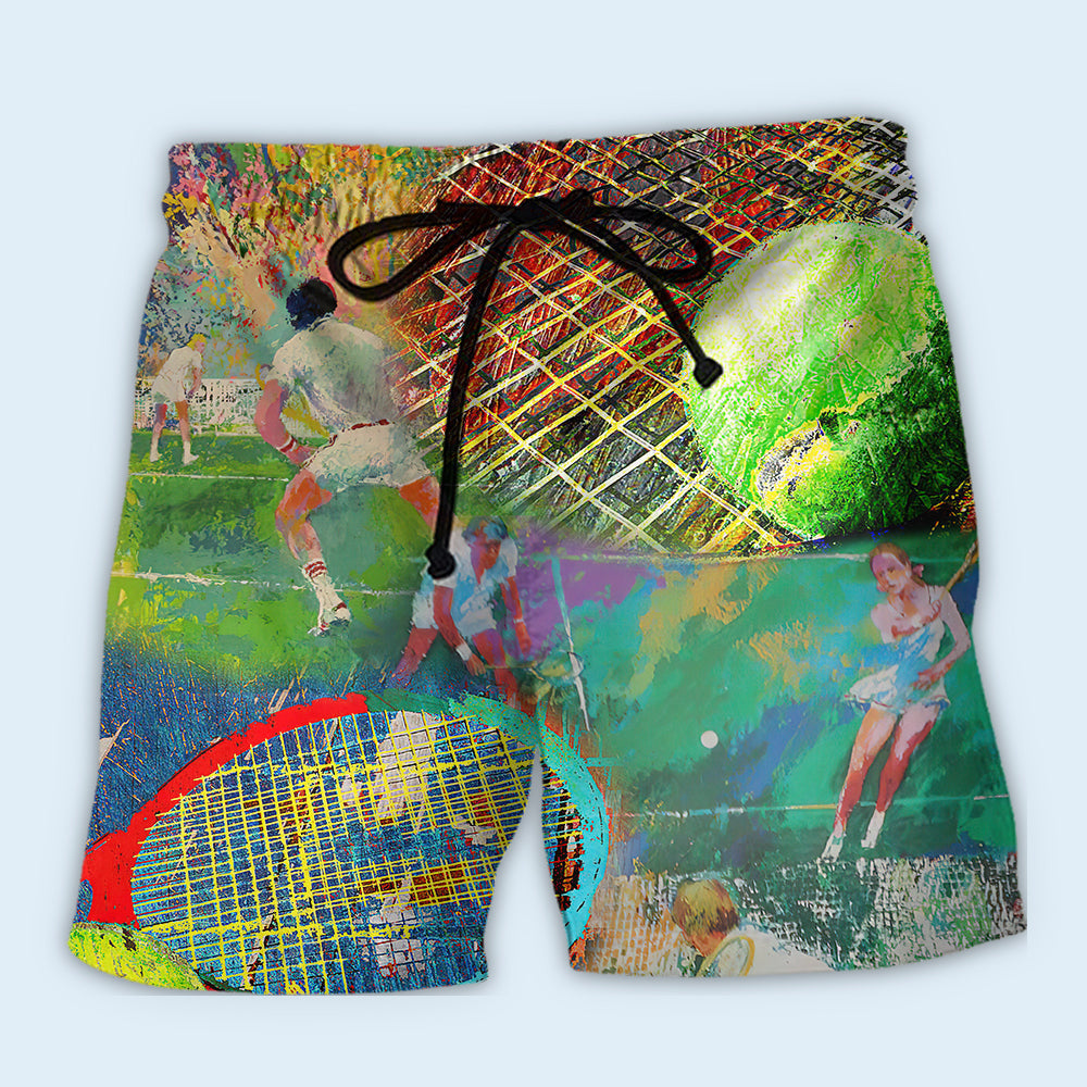 Tennis Motion Blur Sport - Beach Short