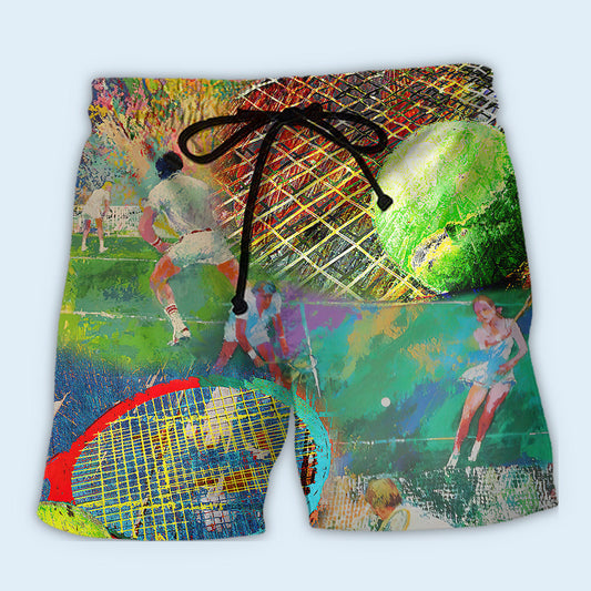 Tennis Motion Blur Sport - Beach Short