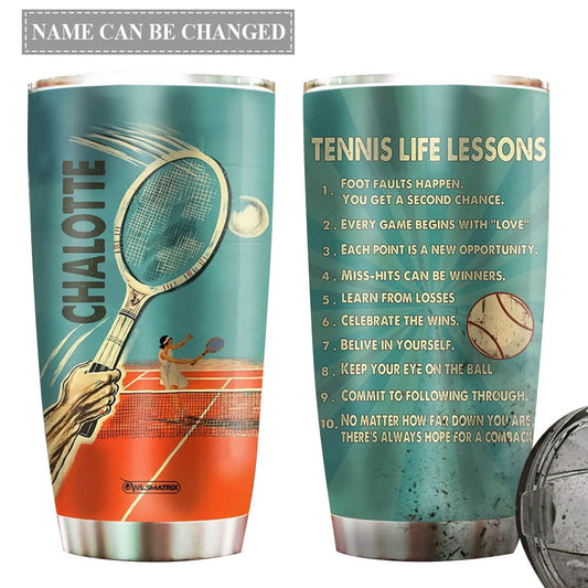Tennis Life Lessons Personalized 20 Oz Tumbler