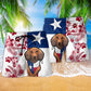 Texas Peace Life Dachshund Dog Art – Beach Short