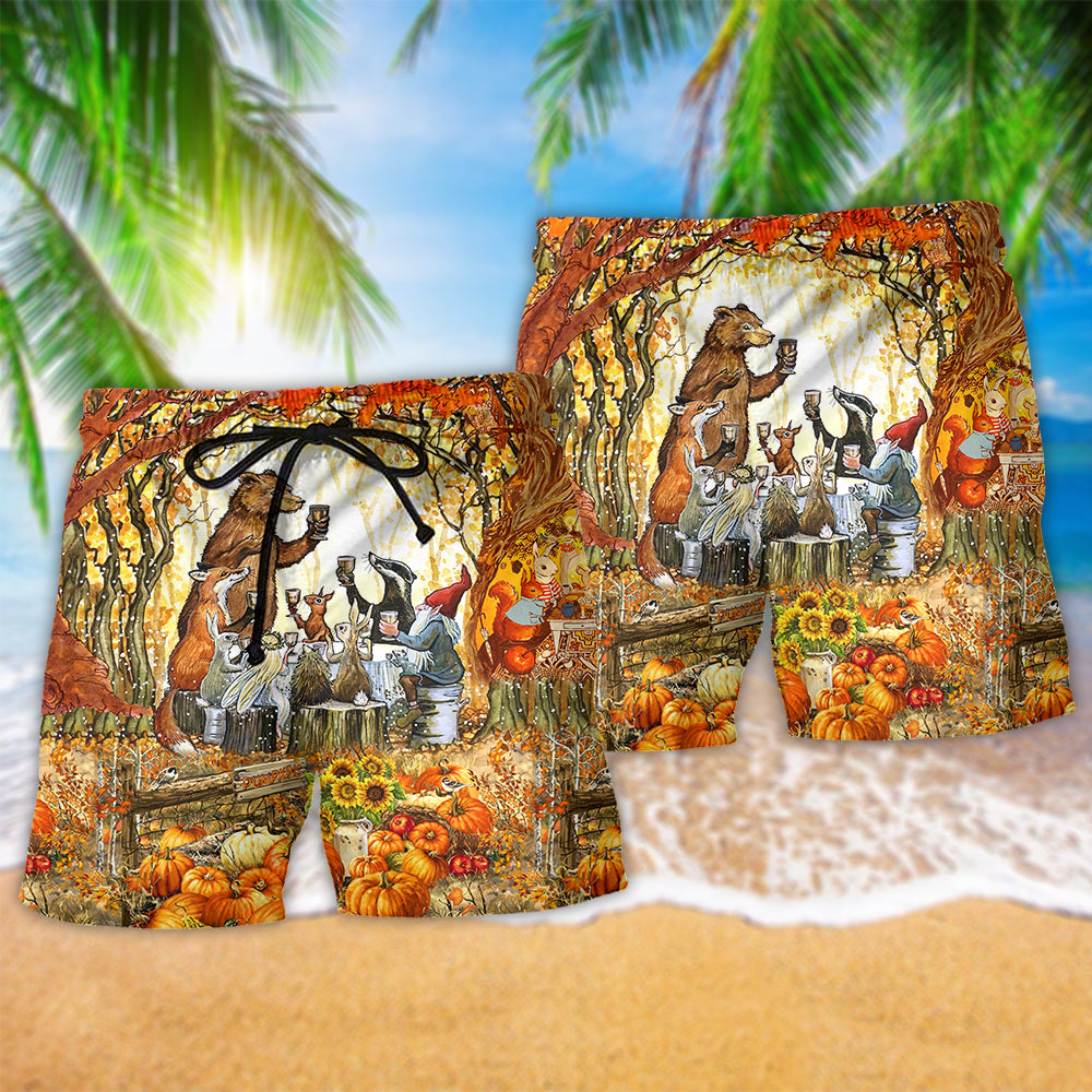 Thanksgiving Grateful Autumn - Beach Short