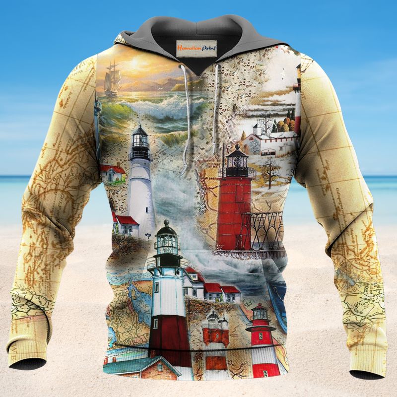 The Past Is A Lighthouse Quote - 3D Hoodie