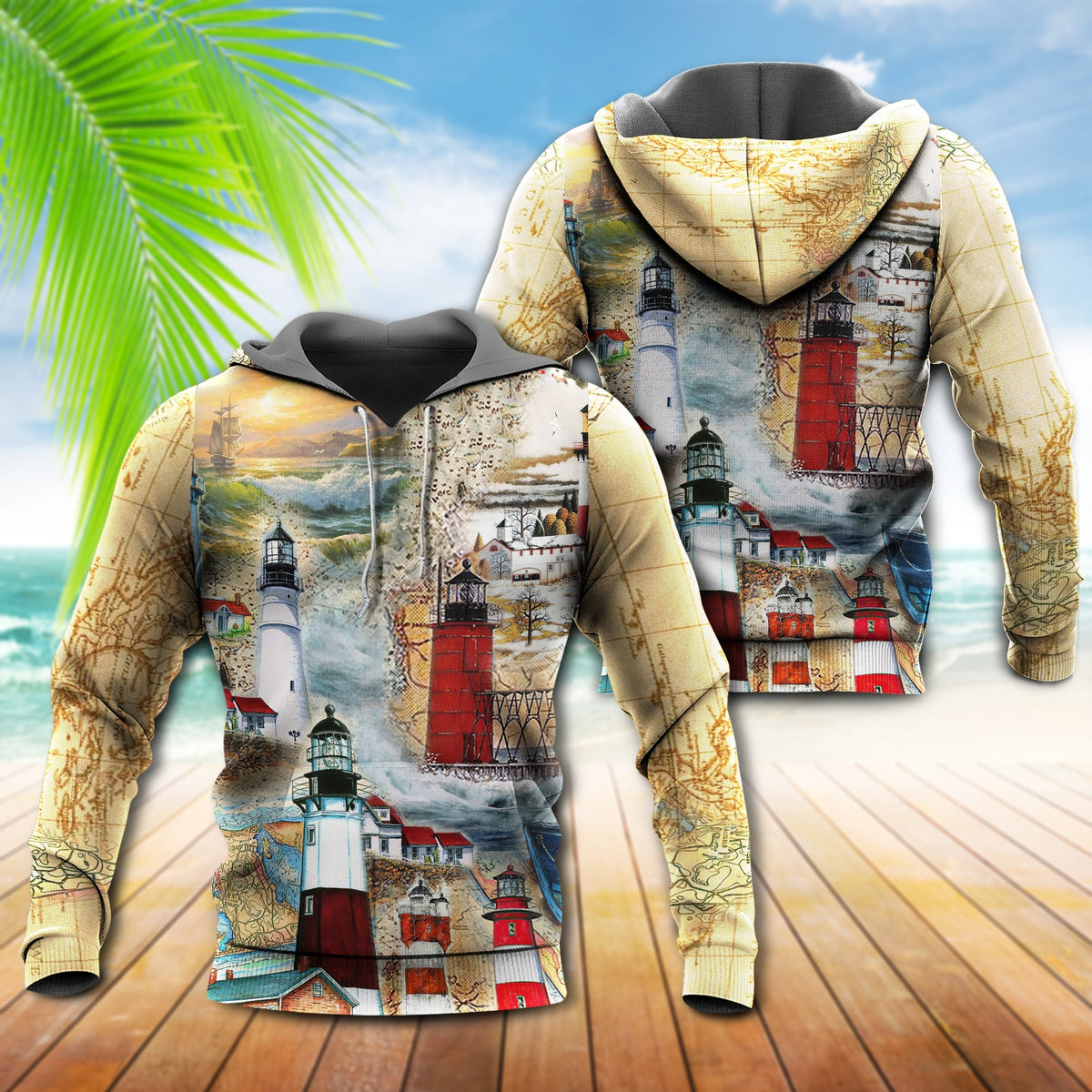 The Past Is A Lighthouse Quote - 3D Hoodie