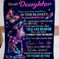 Butterfly To My Daughter Love Mom Gift Daughter Flannel Blanket For Living Room And Bedroom Styling