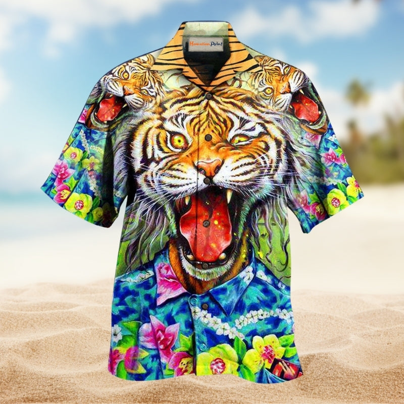 Tiger Awesome With Flowers Limited Edition – Hawaiian Shirt