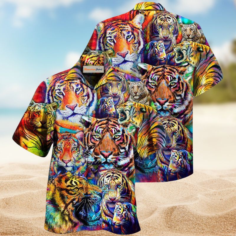 Tiger Colorful Wild Edition – Hawaiian Shirt
