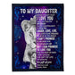 Tiger Never Forget That I Love You Mom To Daughter 50 x 60 Inch Flannel Blanket For Cozy Bedroom And Sofa Decor