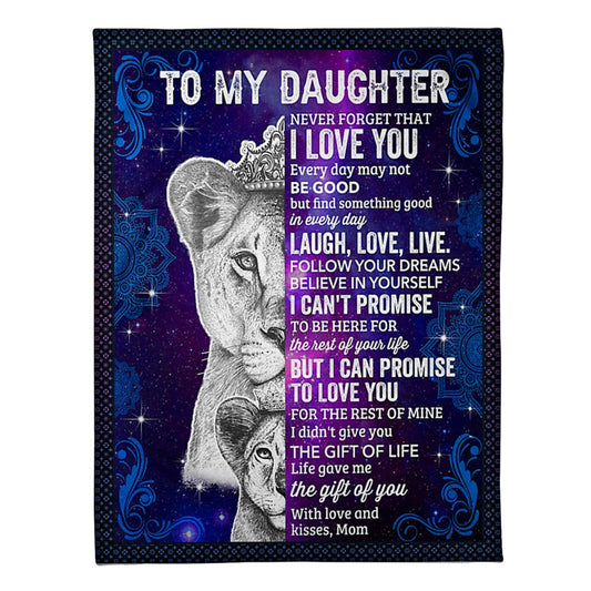 Tiger Never Forget That I Love You Mom To Daughter 50 x 60 Inch Flannel Blanket For Cozy Bedroom And Sofa Decor
