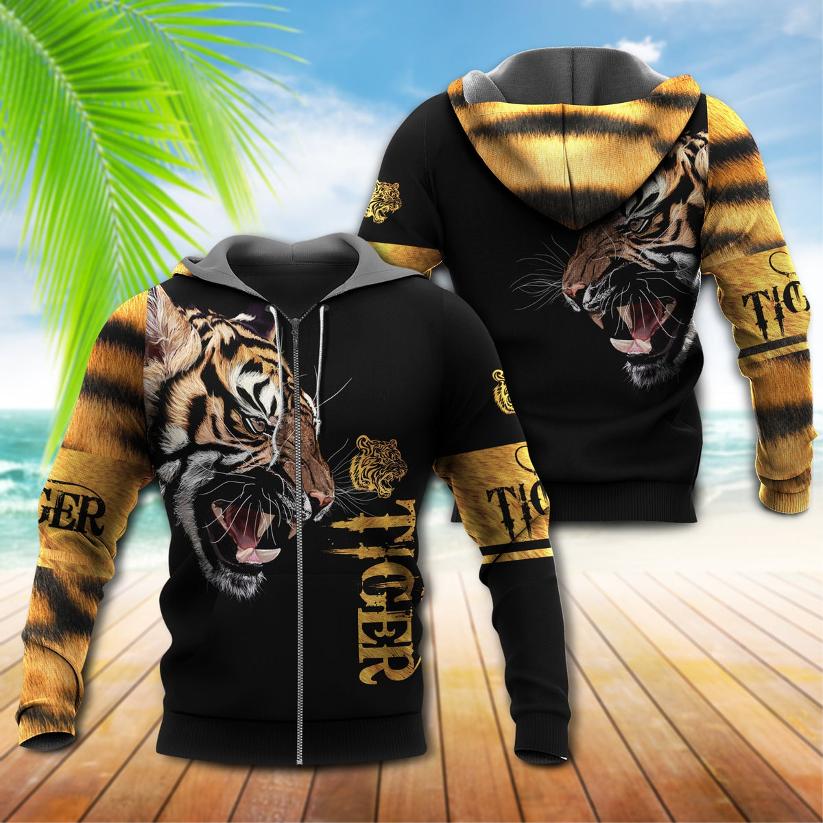 Tiger Strong Power Art Style - 3D Hoodie