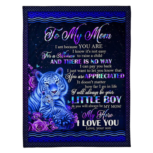 Tiger To Me You Are The World Little Boy 50 x 60 Inch Flannel Blanket For Cozy Bedroom And Sofa Decor