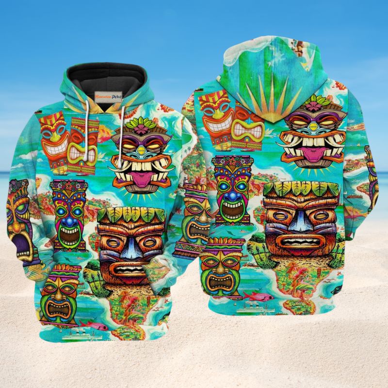 Tiki Aloha Summer Vibe - 3D Hoodie