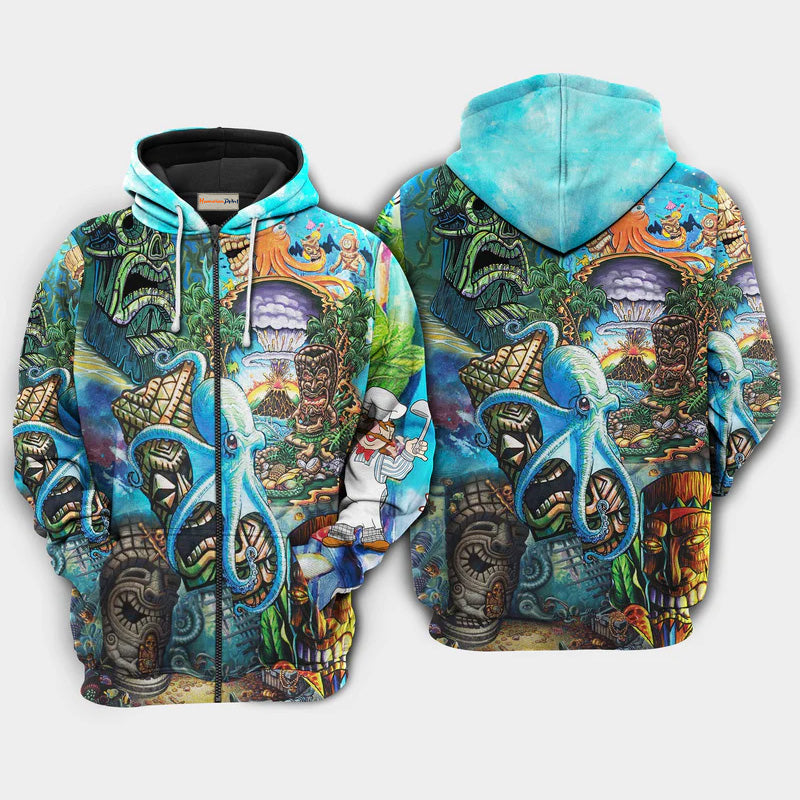 Tiki And Ocean Limited Art – 3D Hoodie