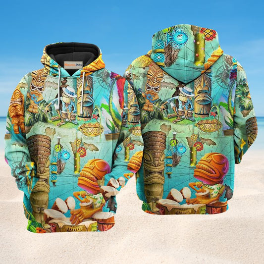 Tiki Bar Is Open Art – 3D Hoodie
