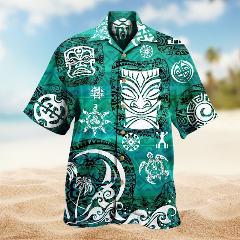 Tiki Love Turtle Green Limited Edition – Hawaiian Shirt