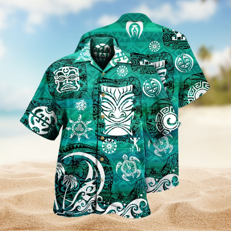 Tiki Love Turtle Green Limited Edition – Hawaiian Shirt